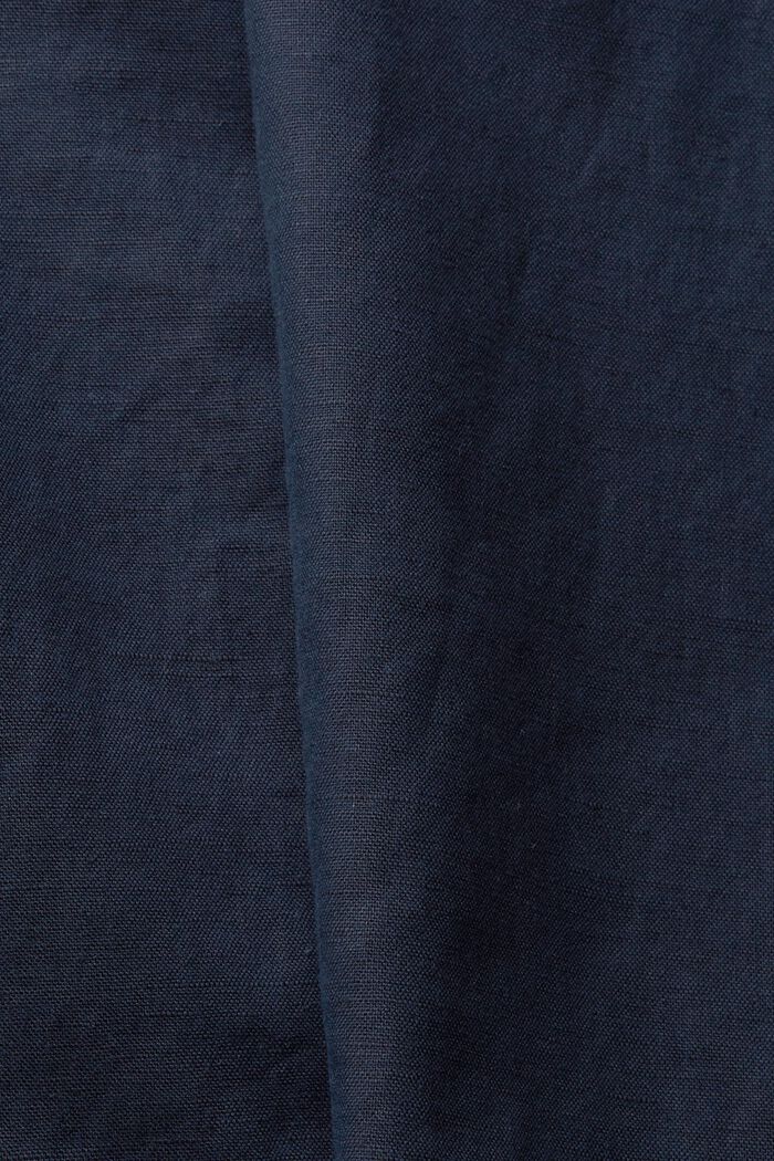 En mezcla de lino: pantalones chinos, NAVY, detail image number 4