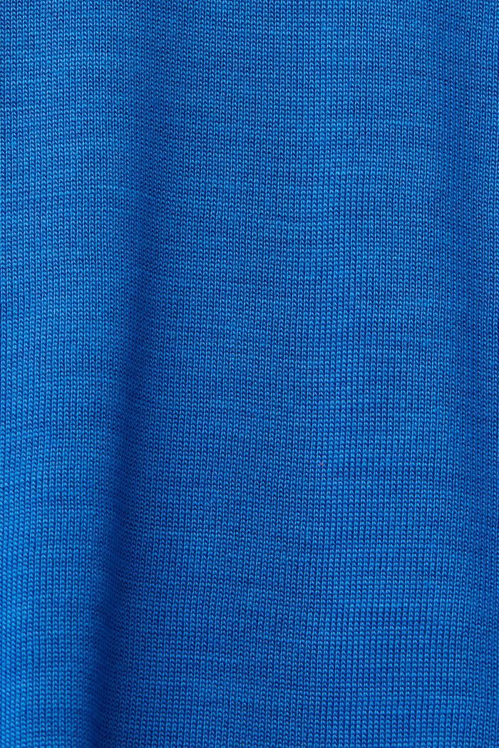 Camiseta de cuello en pico, TENCEL™, BRIGHT BLUE, detail image number 6