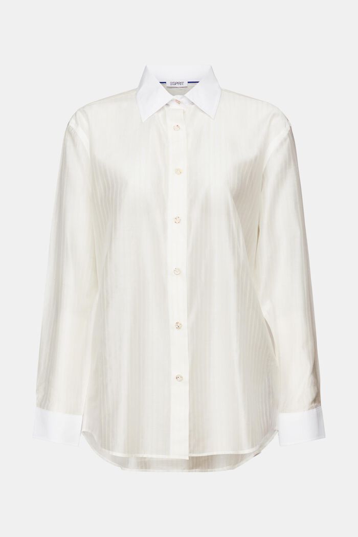 Camisa abotonada a rayas con diseño transparente, ICE, detail image number 5