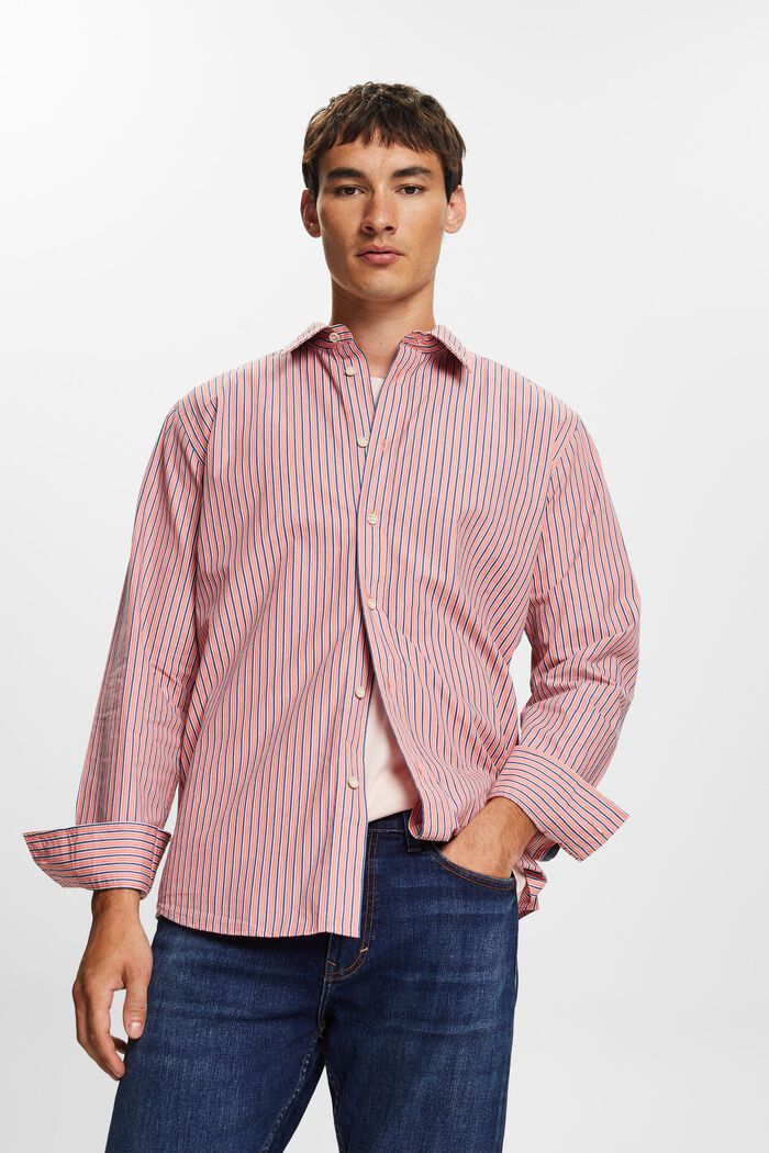 Camisa a rayas, 100% algodón, CORAL RED, detail image number 3