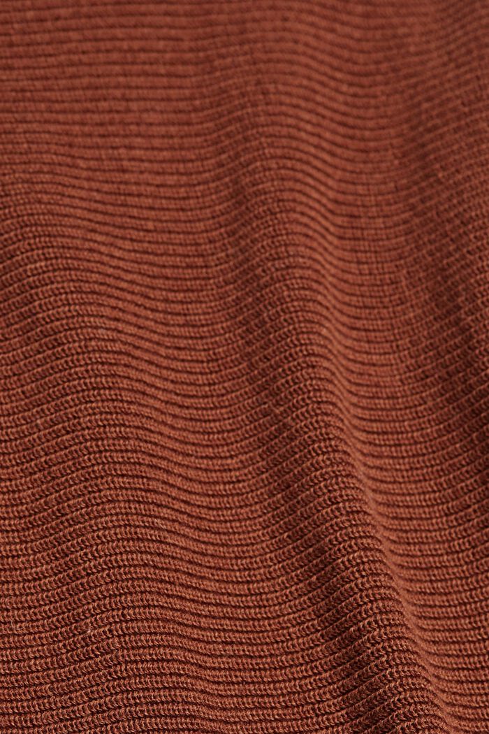 Jersey con cuello barco en algodón ecológico/TENCEL™, TOFFEE, detail image number 4