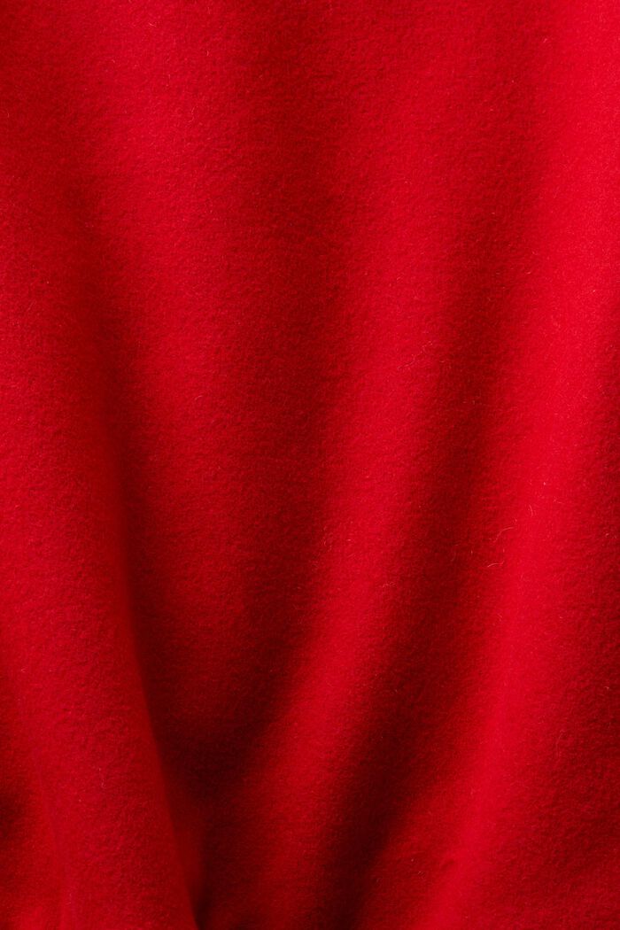 Chaqueta estilo universitario en mezcla de lana con logotipo estampado, DARK RED, detail image number 5