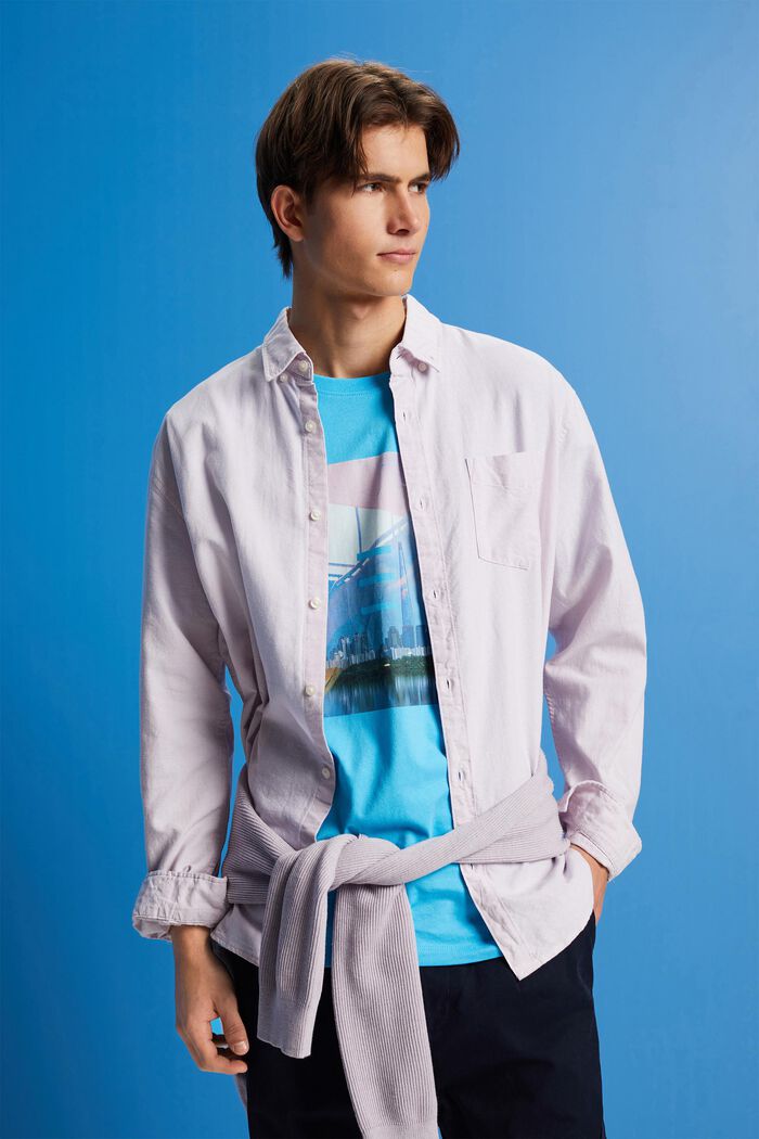 Camiseta de algodón con estampado, TURQUOISE, detail image number 4