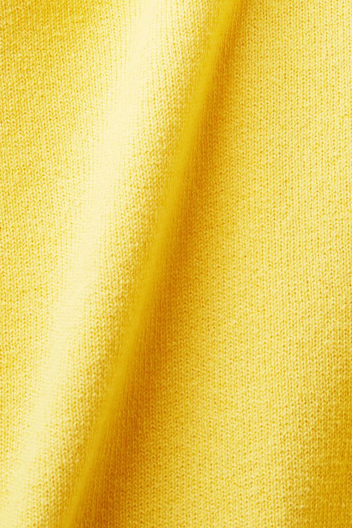 Jersey de algodón y lino, SUNFLOWER YELLOW, detail image number 4