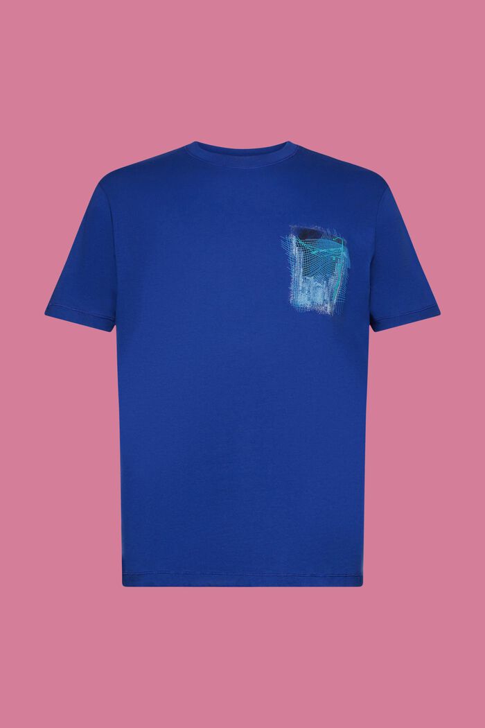 Camiseta de algodón sostenible con estampado, INK, detail image number 5