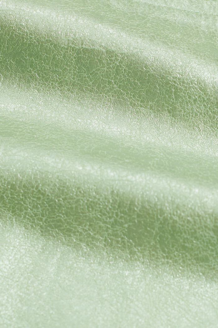 Falda midi revestida y metalizada, LIGHT AQUA GREEN, detail image number 6