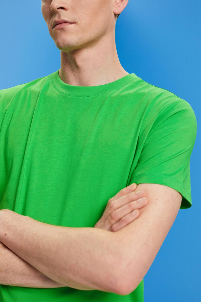 Camiseta de jersey con cuello redondo, GREEN, detail image number 1