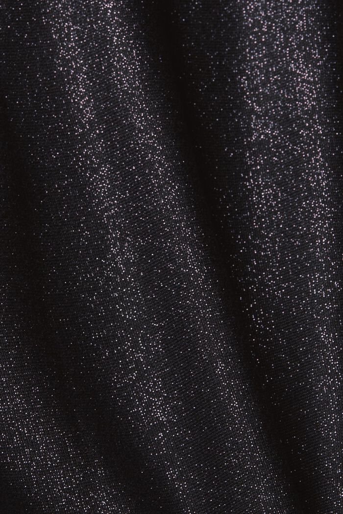 Suéter con efecto brillante, BLACK, detail image number 6