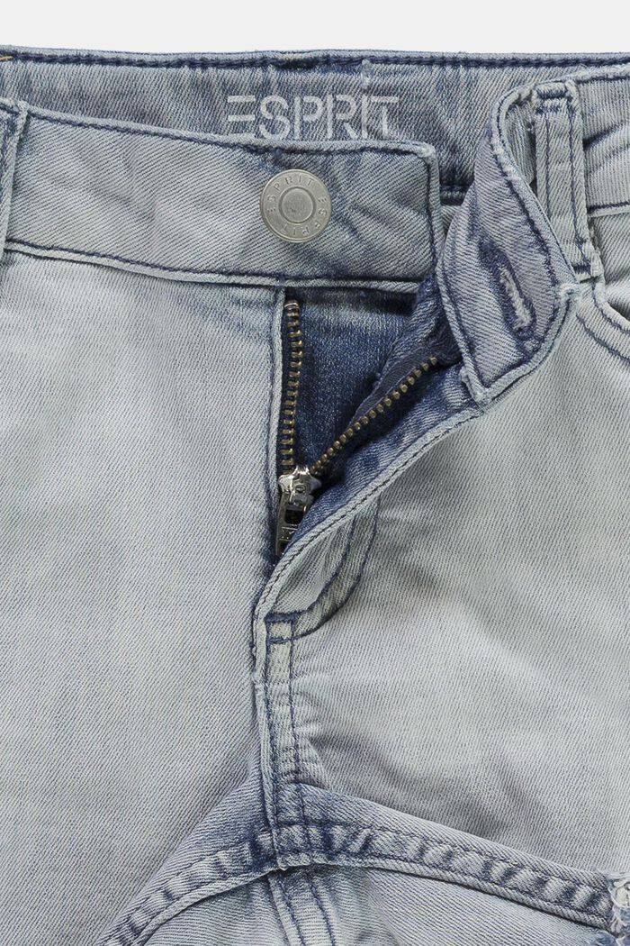Reciclados: vaqueros cortos con cintura ajustable, BLUE BLEACHED, detail image number 2