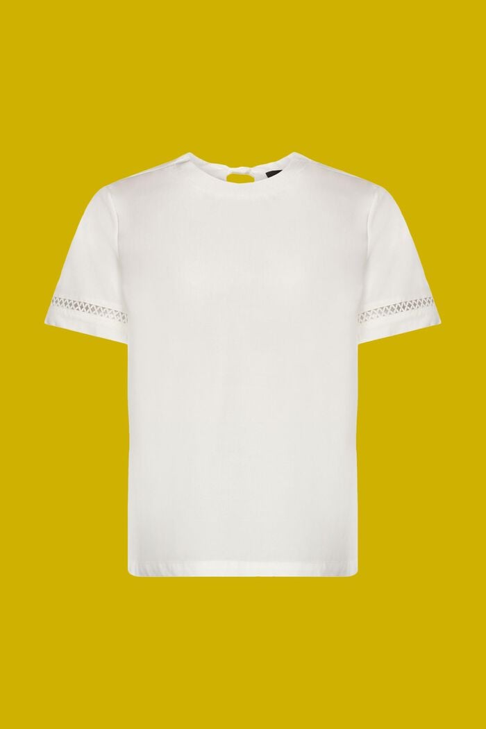 Blusa con diseño de espalda descubierta, TENCEL™, WHITE, detail image number 5