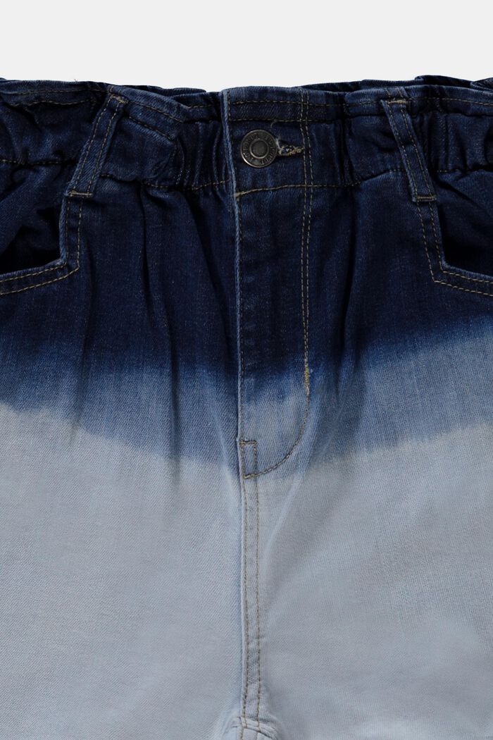 Shorts vaqueros de dos colores, BLUE BLEACHED, detail image number 2
