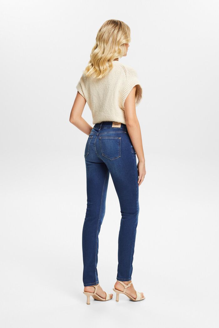Jeans mid-rise slim fit, BLUE DARK WASHED, detail image number 2