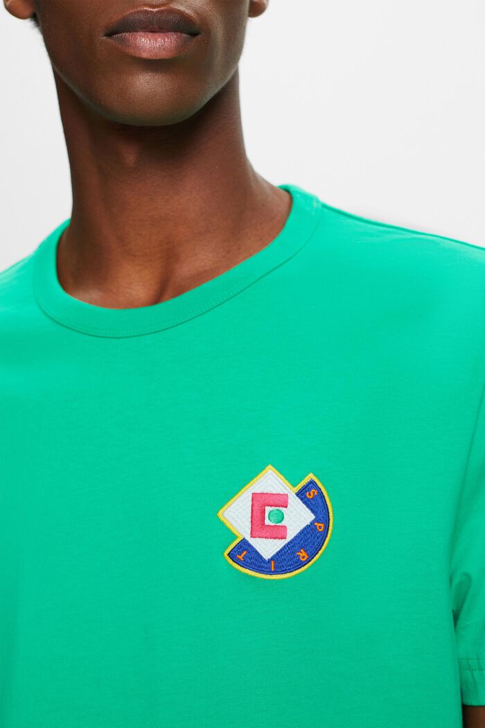 Camiseta con logotipo geométrico, GREEN, detail image number 1