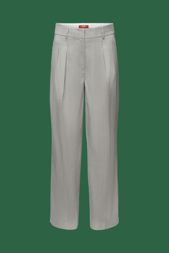 Pantalón de perneras anchas con raya diplomática y efecto de brillo, MEDIUM GREY, detail image number 6