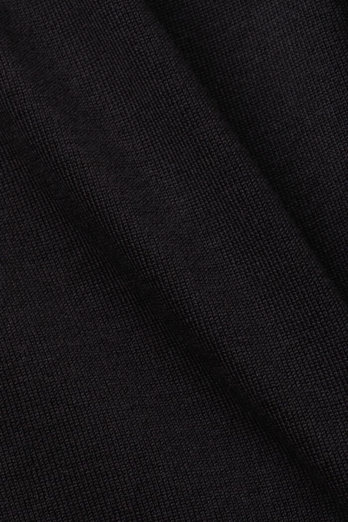 Jersey con cuello vuelto clásico, LENZING™ ECOVERO™, BLACK, detail image number 5