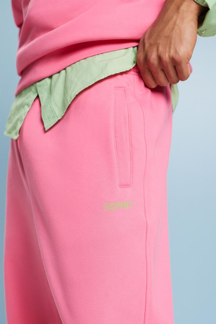 Pantalón unisex en felpa de algodón con logotipo, PINK FUCHSIA, detail image number 4