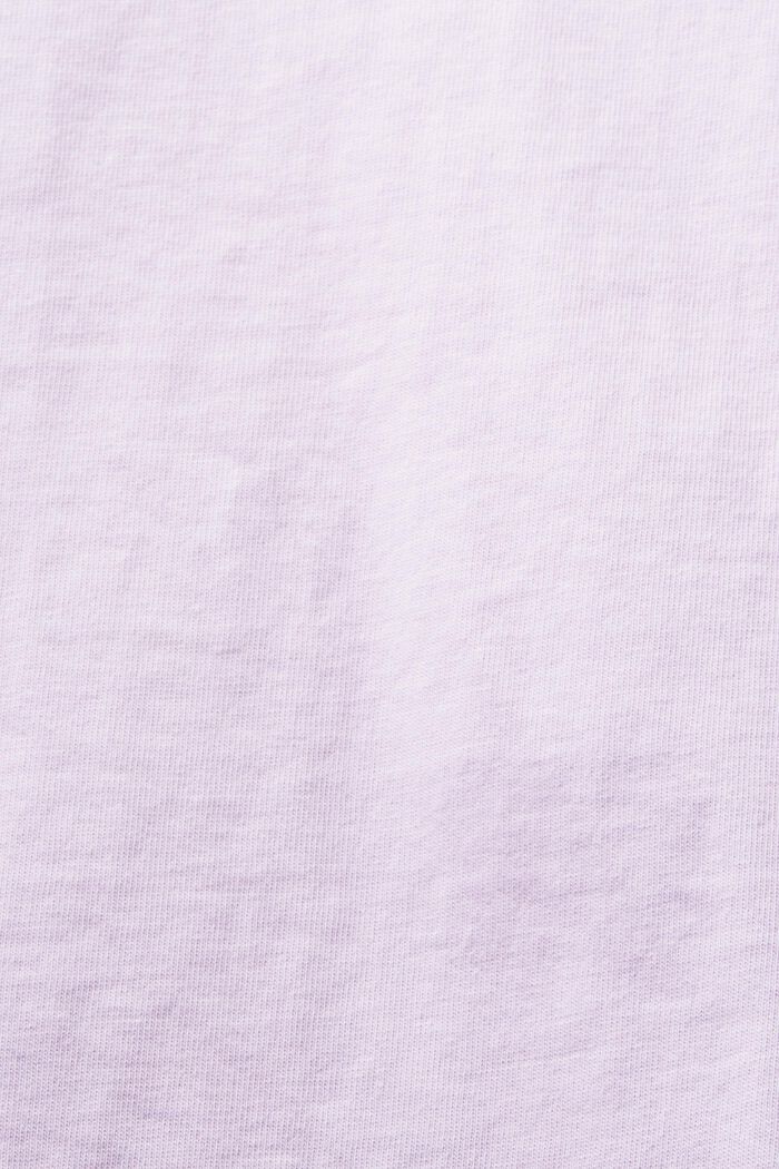 Camiseta de manga corta en mezcla de materiales, LAVENDER, detail image number 4