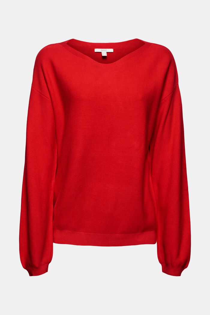 Jersey de punto en 100% algodón ecológico, RED, detail image number 0