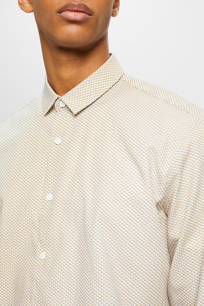 Camisa estampada de algodón sostenible, KHAKI BEIGE, detail image number 2