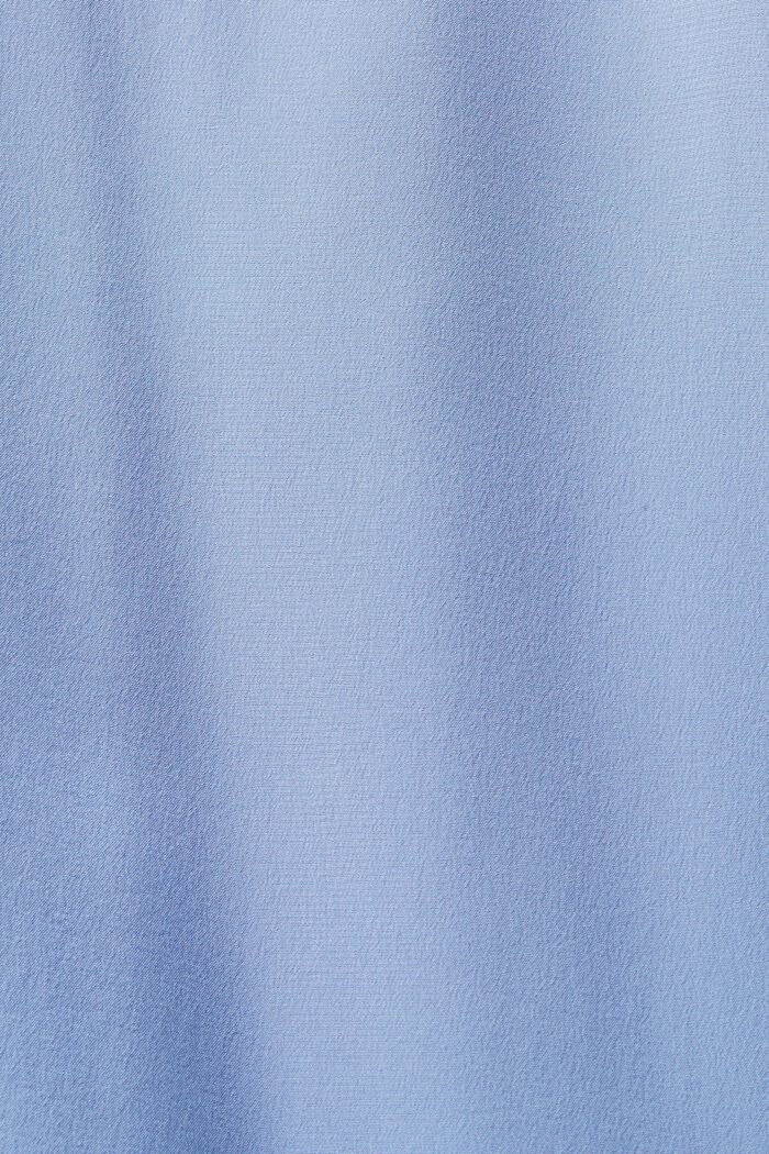 Vestido camisero midi de seda, BLUE LAVENDER, detail image number 6