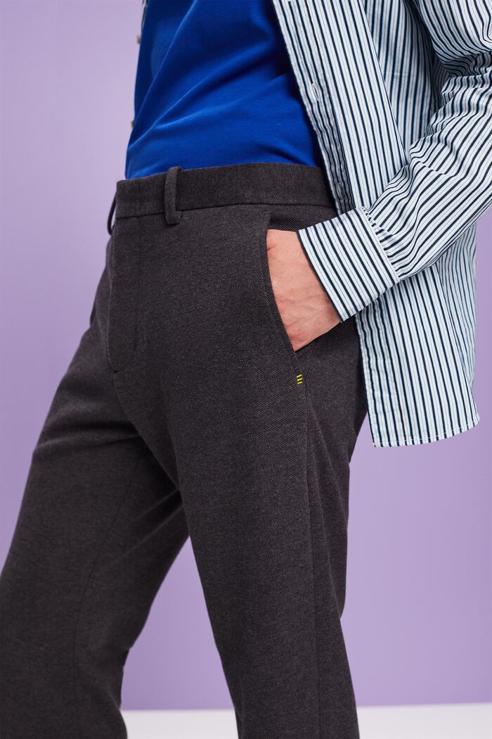Pantalón de punto con perneras ajustadas, DARK GREY, detail image number 2