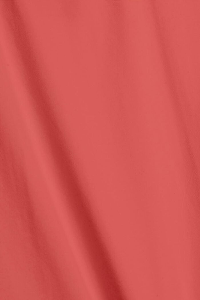 CURVY Camiseta en algodón ecológico, CORAL RED, detail image number 1