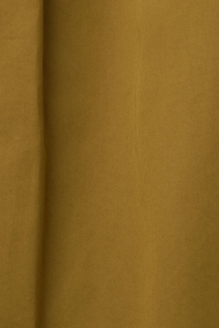 Falda hasta la rodilla con cinturón, 100 % algodón, OLIVE, detail image number 6