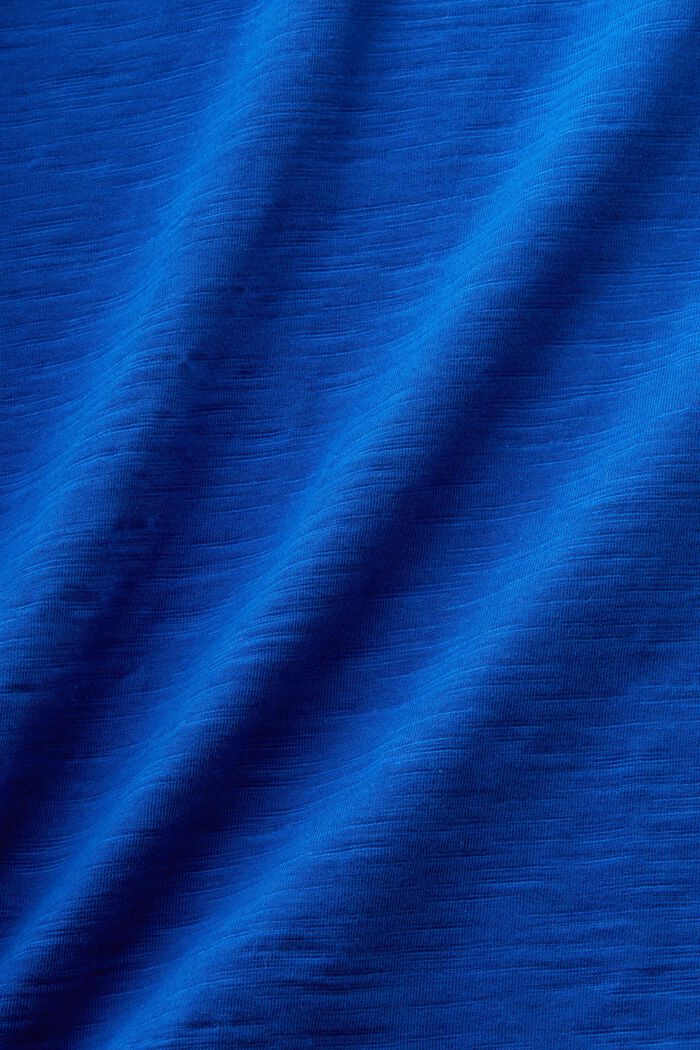 Camiseta algodón flameado logotipo bolsillo, BRIGHT BLUE, detail image number 4