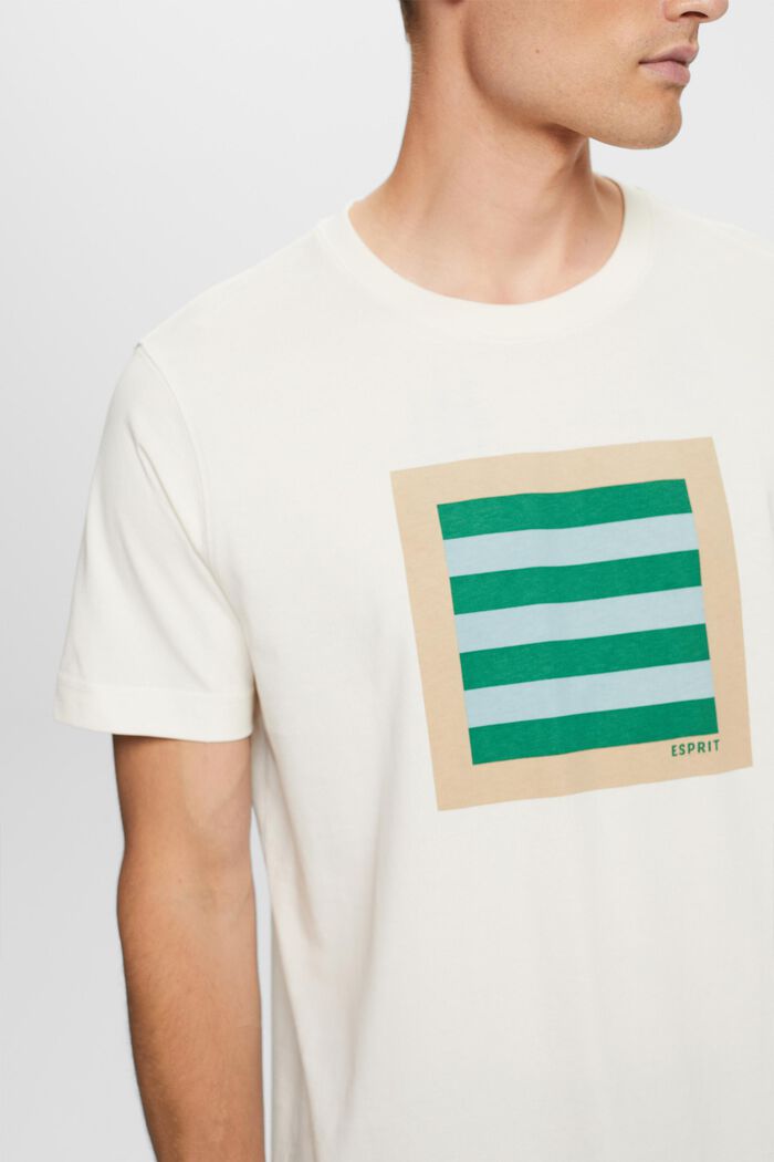 Camiseta en tejido jersey de algodón con diseño geométrico, ICE, detail image number 2
