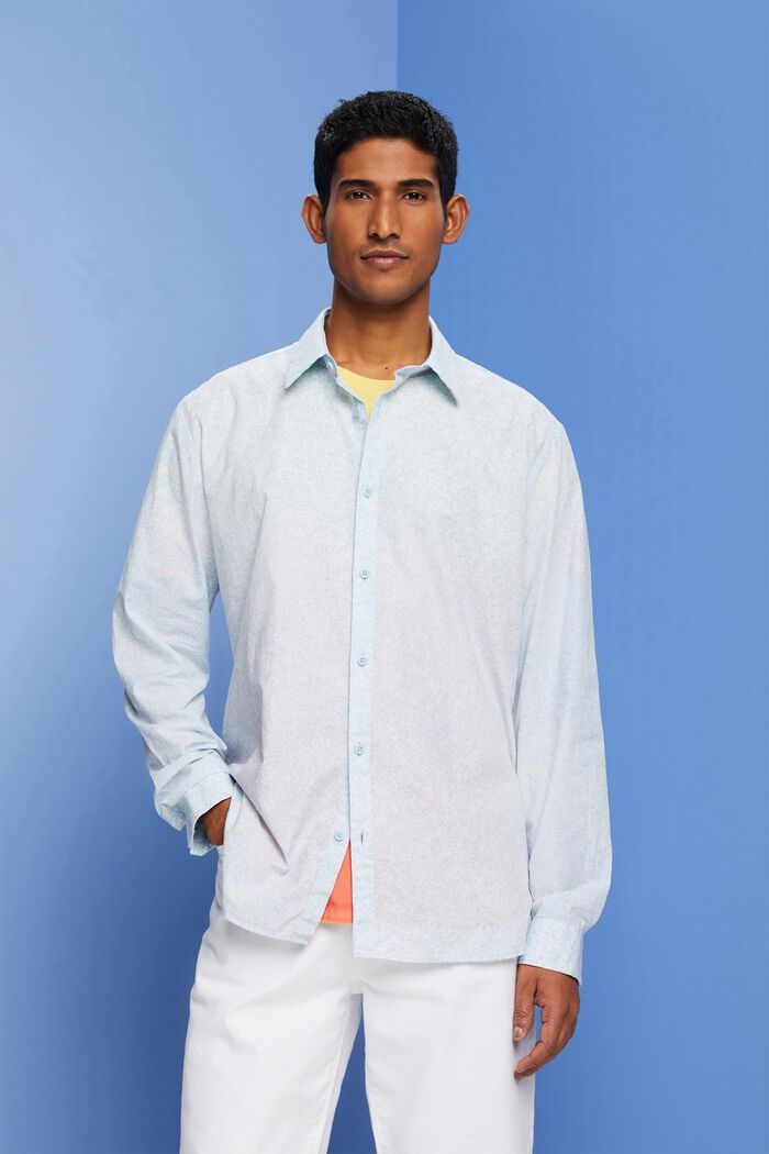 Camisa estampada, 100% algodón, LIGHT BLUE LAVENDER, detail image number 0