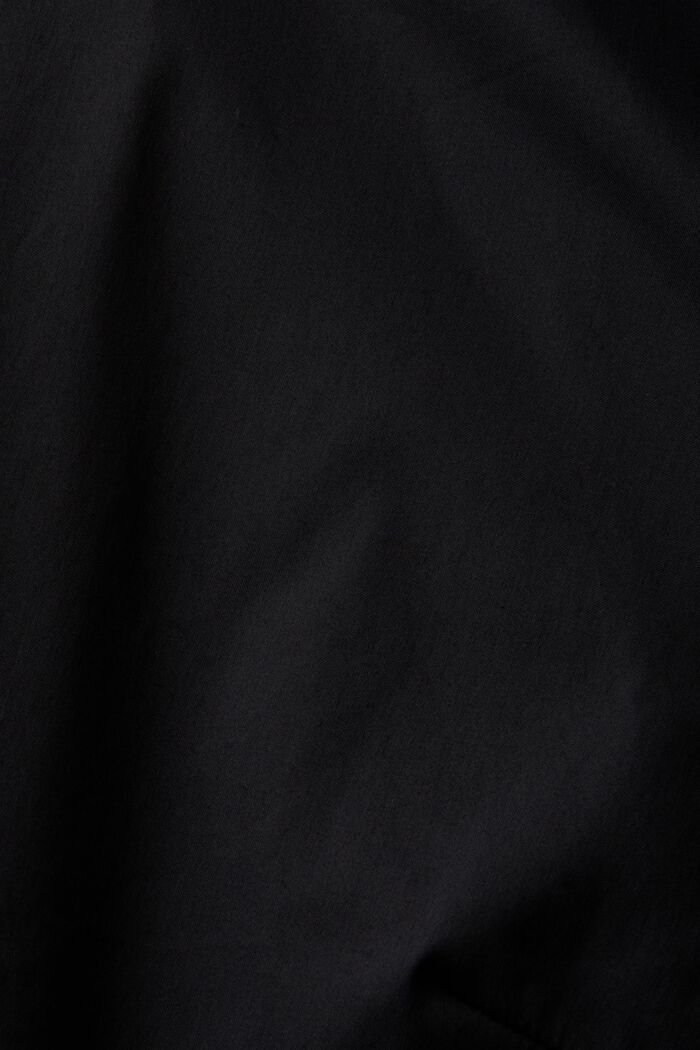 Blusa camisera de popelina, BLACK, detail image number 4