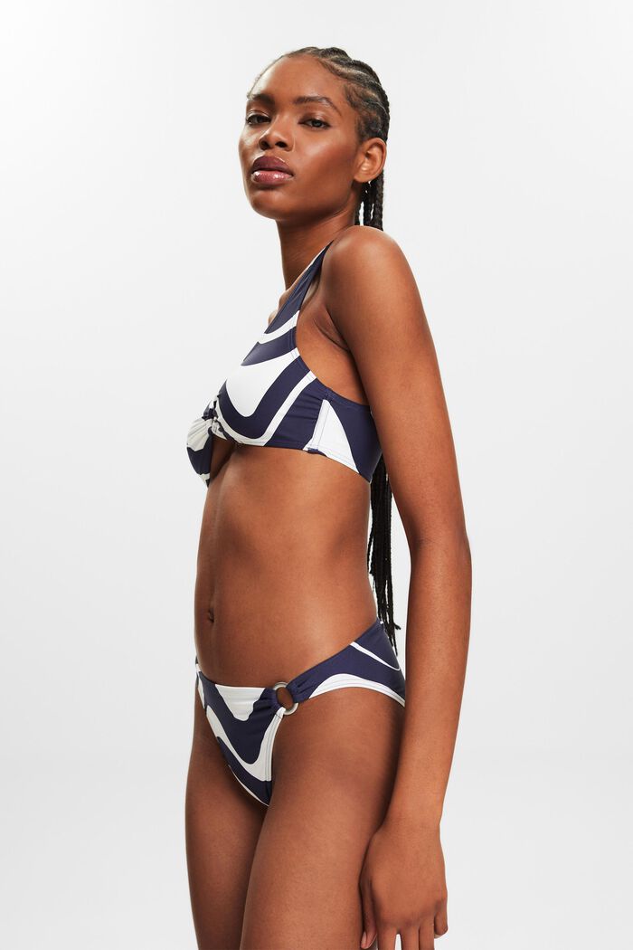 Top de bikini estampado, NAVY, detail image number 1
