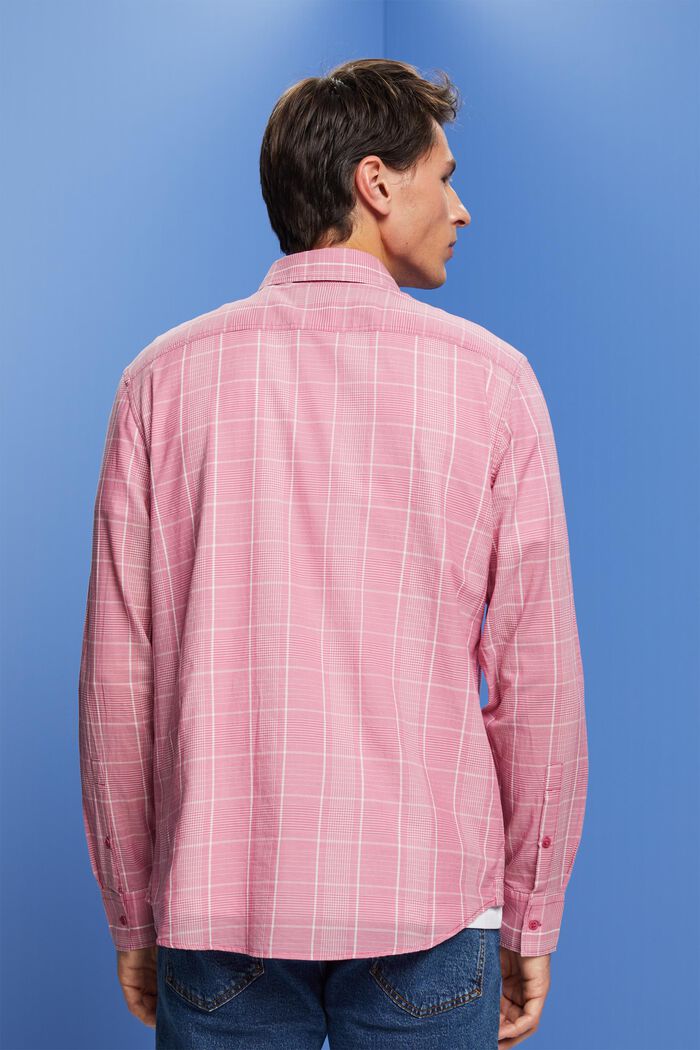 Camisa ligera de cuadros, 100% algodón, DARK PINK, detail image number 3