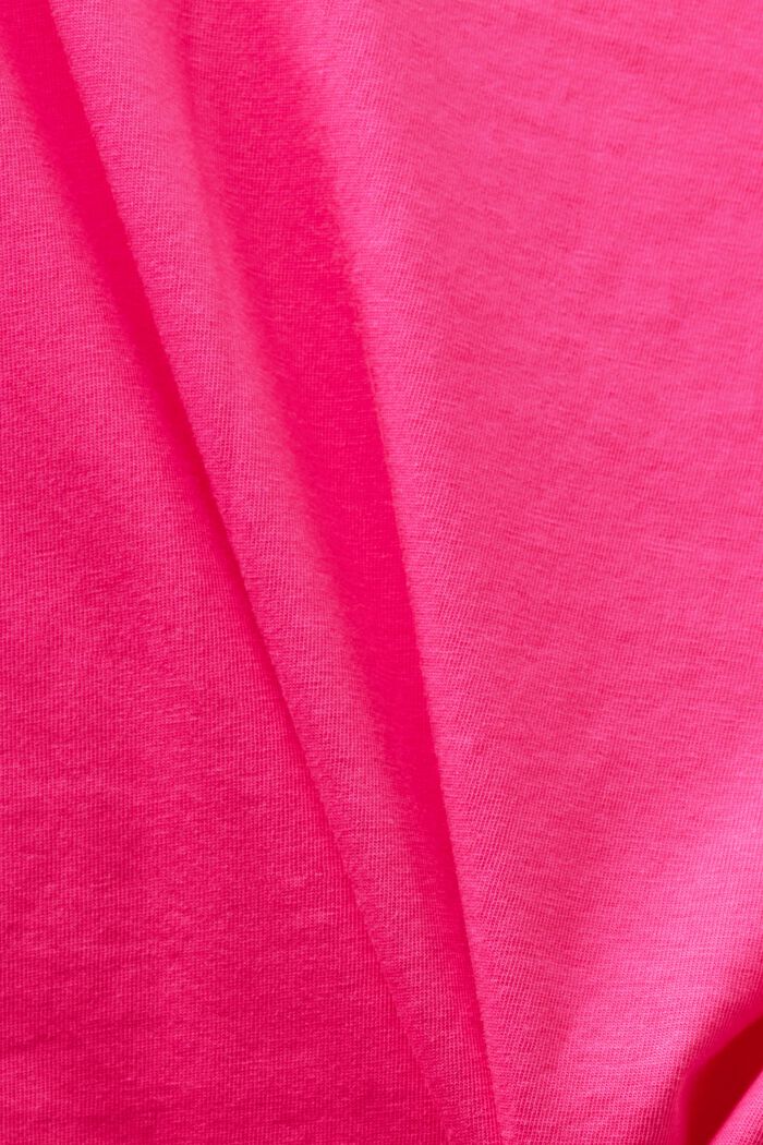 Camiseta con cuello en pico, PINK FUCHSIA, detail image number 4