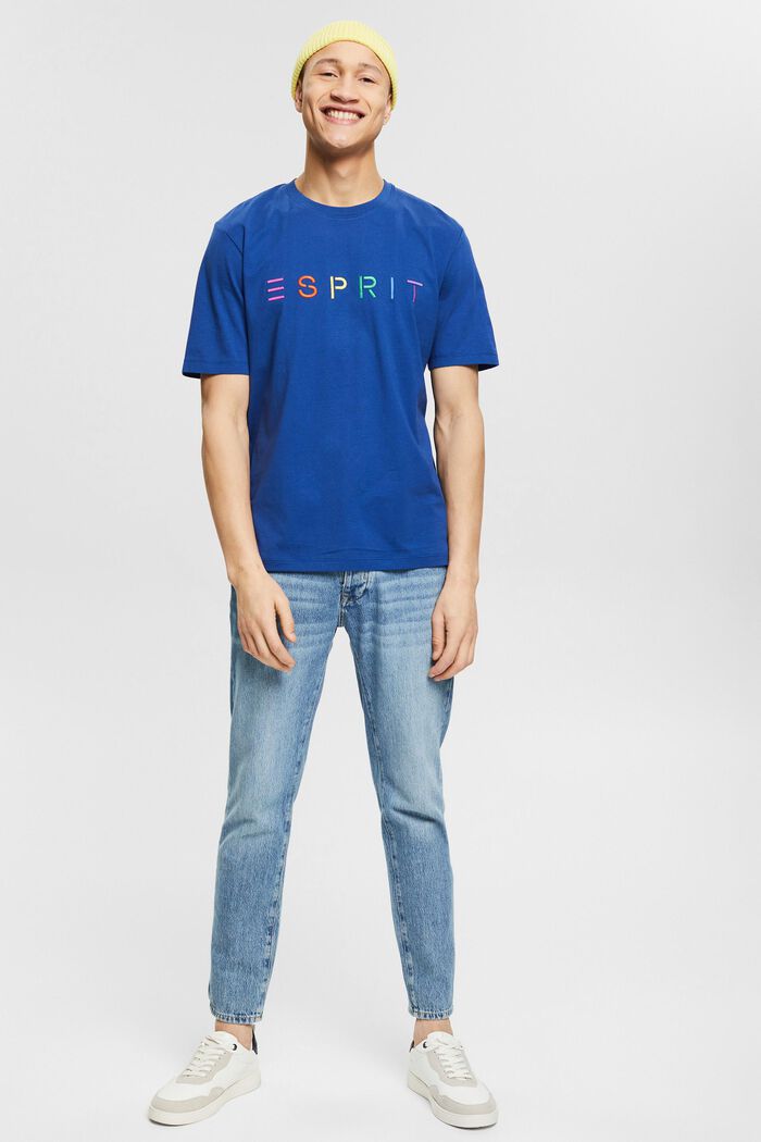 Camiseta de tejido jersey con logotipo bordado, BRIGHT BLUE, detail image number 2