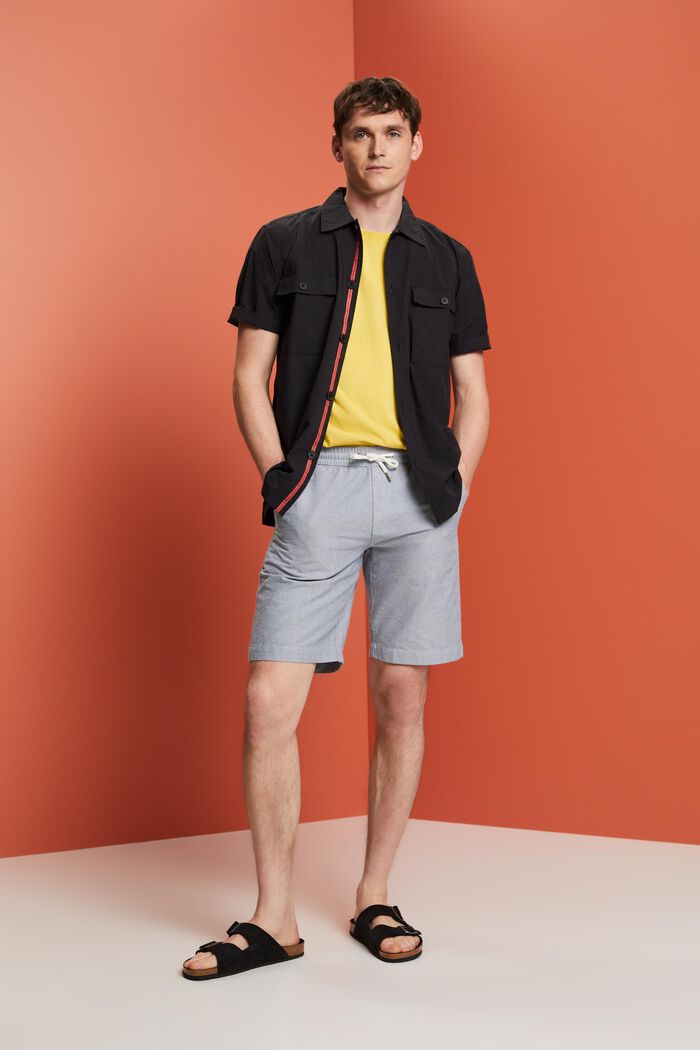 Pantalón corto de sarga, 100% algodón, NAVY, detail image number 1