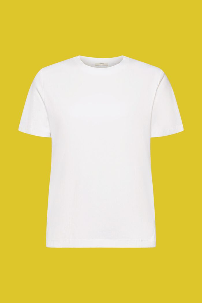 Camiseta en mezcla de algodón, WHITE, detail image number 7