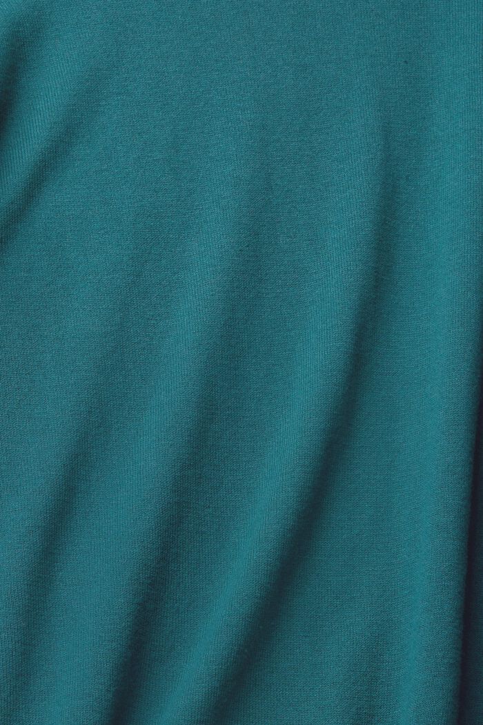 Jersey básico con cuello redondo, TEAL GREEN, detail image number 1