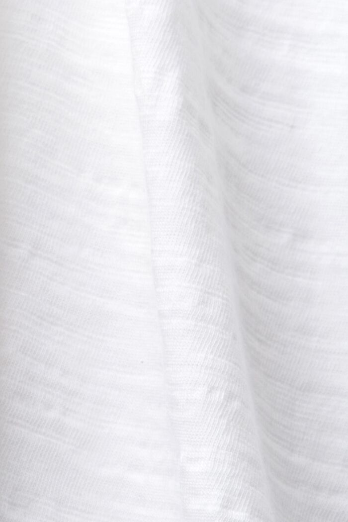 Camiseta de tejido jersey con mangas bordadas, WHITE, detail image number 4