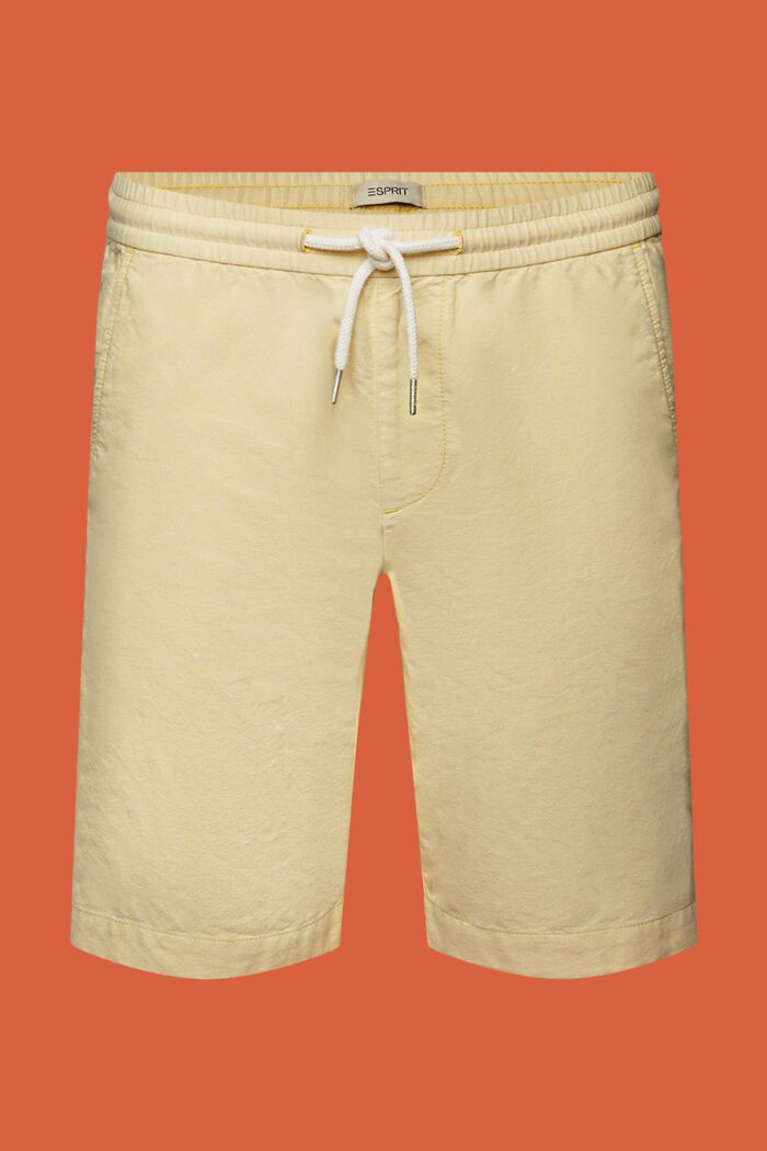 Pantalón corto de sarga, 100% algodón, DUSTY YELLOW, detail image number 7
