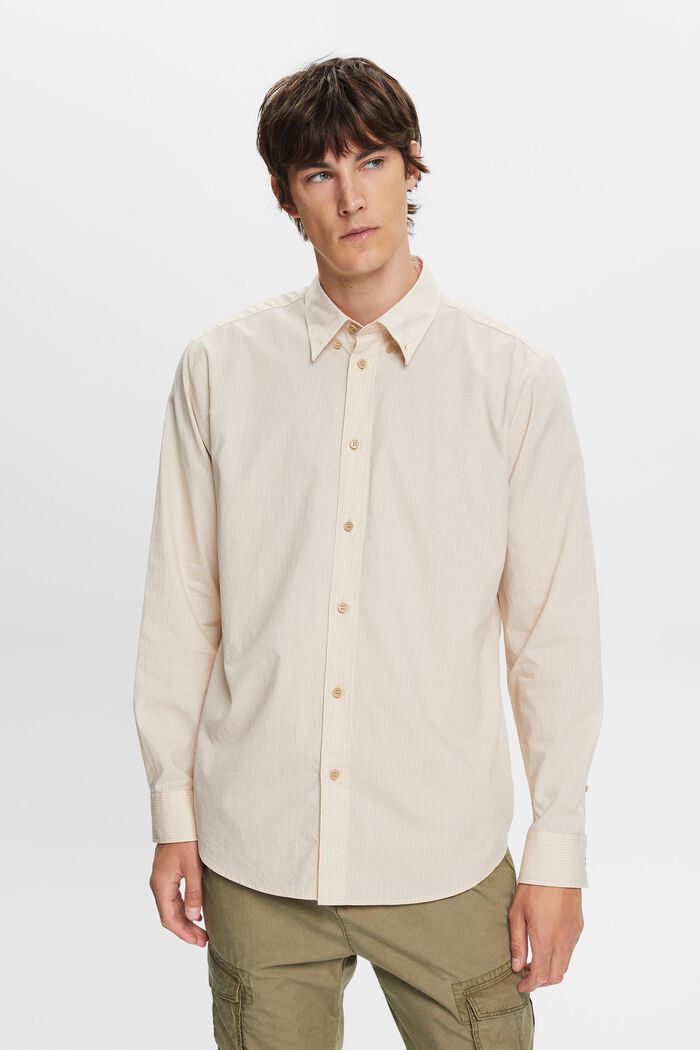 Camisa en popelina de algodón, SAND, detail image number 0