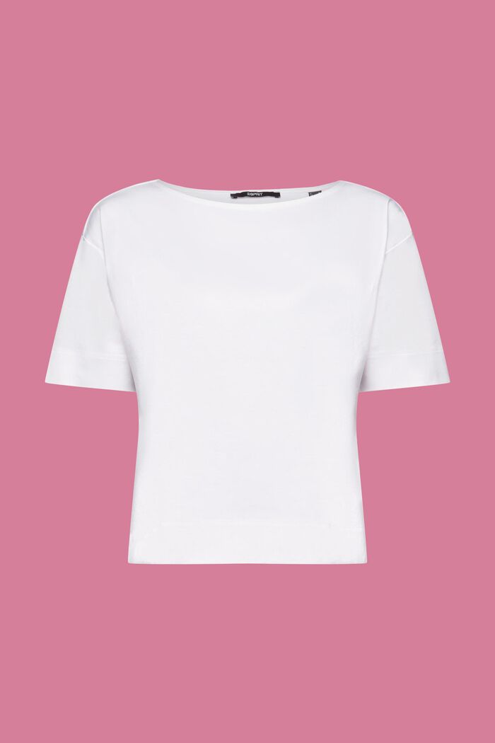 Camiseta de corte cuadrado, TENCEL™, WHITE, detail image number 6