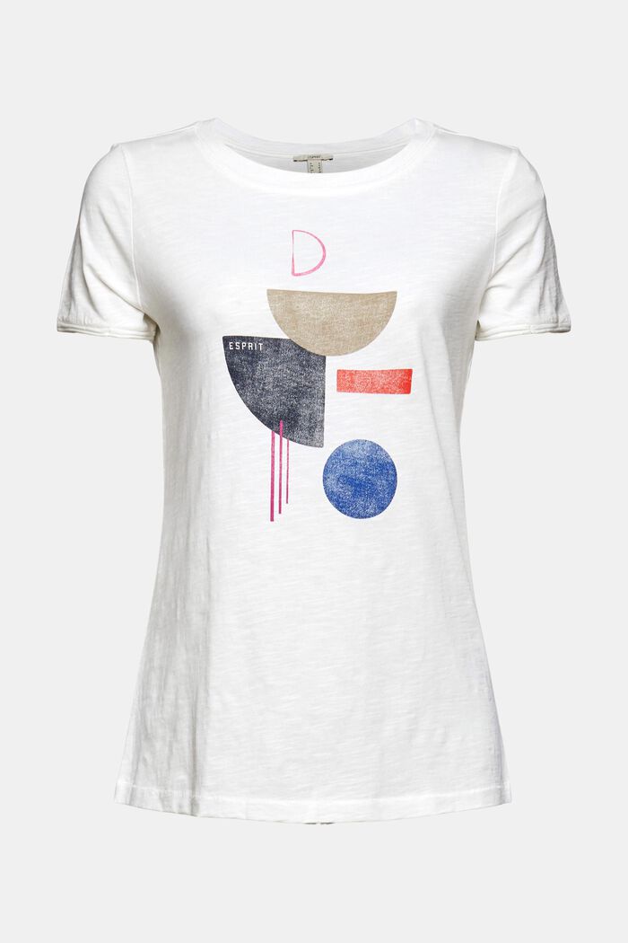 Camiseta con estampado, 100 % algodón ecológico, OFF WHITE, overview