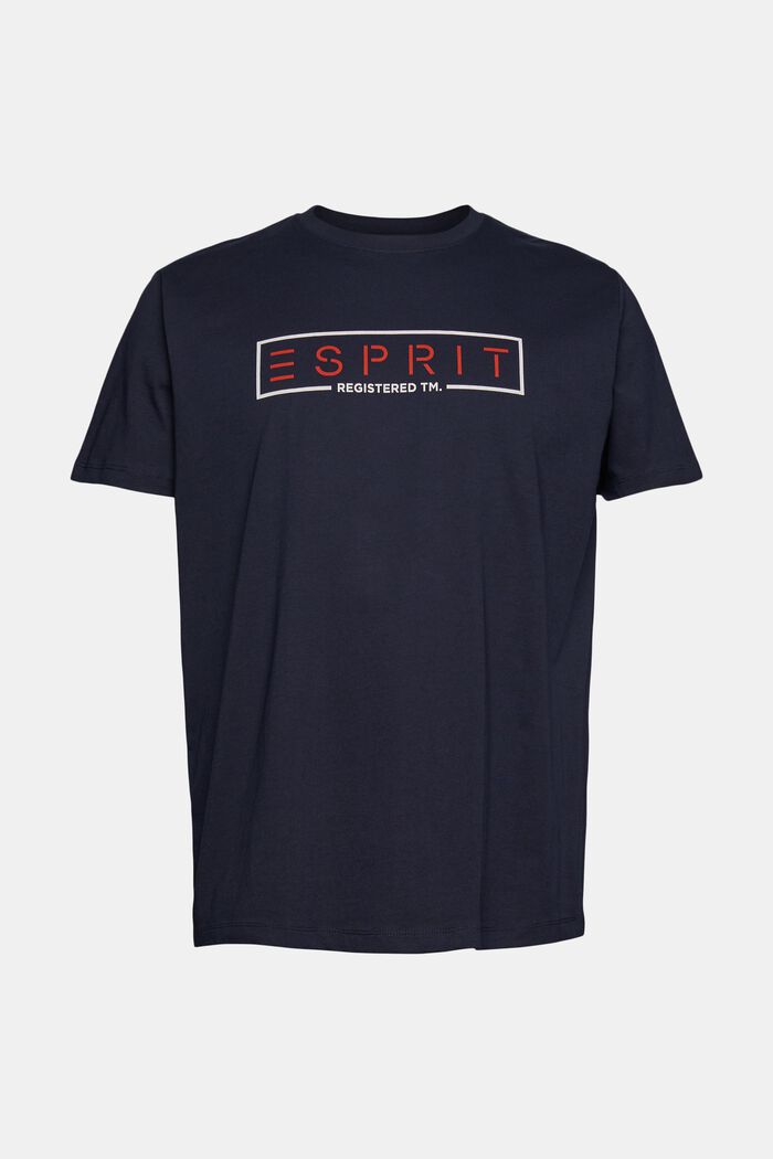 Camiseta de jersey con logotipo, 100% algodón, NAVY, overview