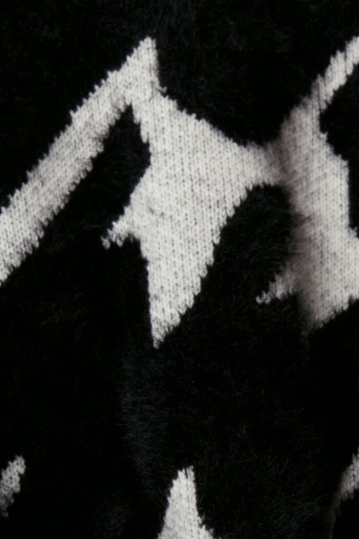 Cárdigan estampado en una mezcla de algodón, BLACK, detail image number 6