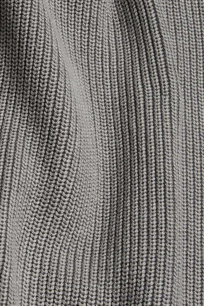 Jersey largo en mezcla de algodón, MEDIUM GREY, detail image number 4