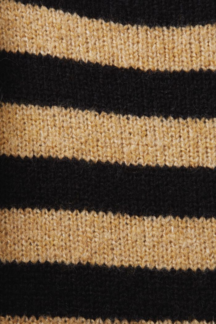 Jersey a rayas en mezcla de lana y mohair, BLACK, detail image number 4