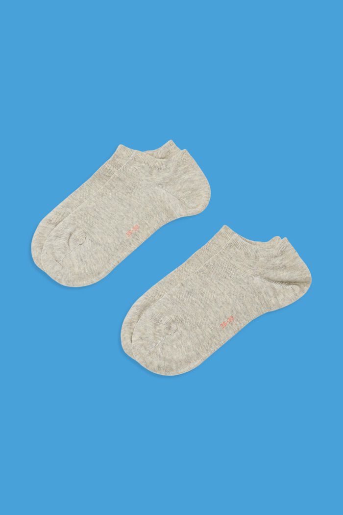 Pack de 2 pares de calcetines para deportivas, algodón ecológico, STORM GREY, detail image number 0