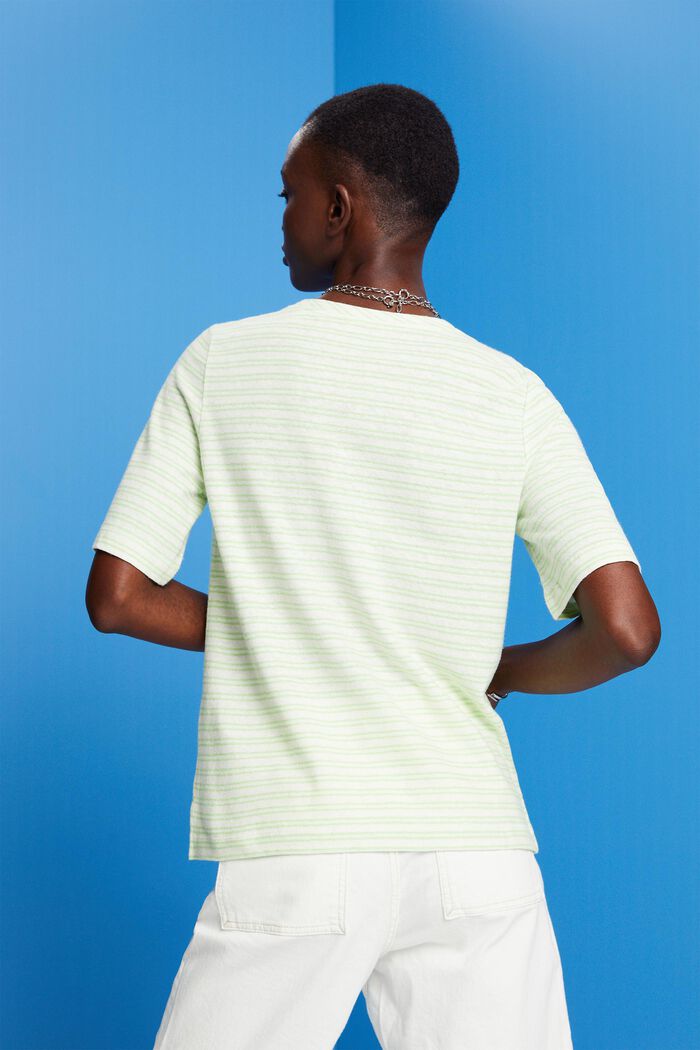 Camiseta en mezcla de algodón- lino, CITRUS GREEN, detail image number 3