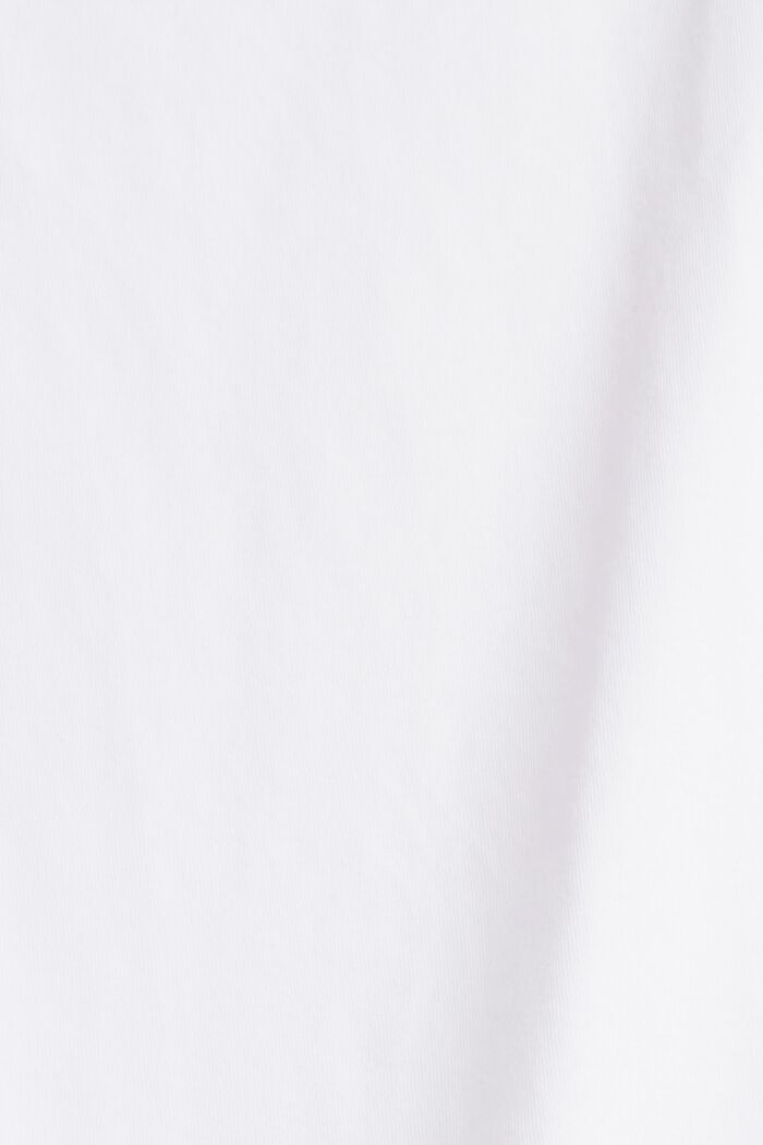 Camiseta básica en 100 % algodón ecológico, WHITE, detail image number 5